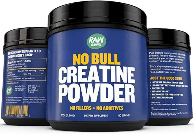 Raw Barrel - “NO BULL” Pure Creatine Monohydrate Powder
