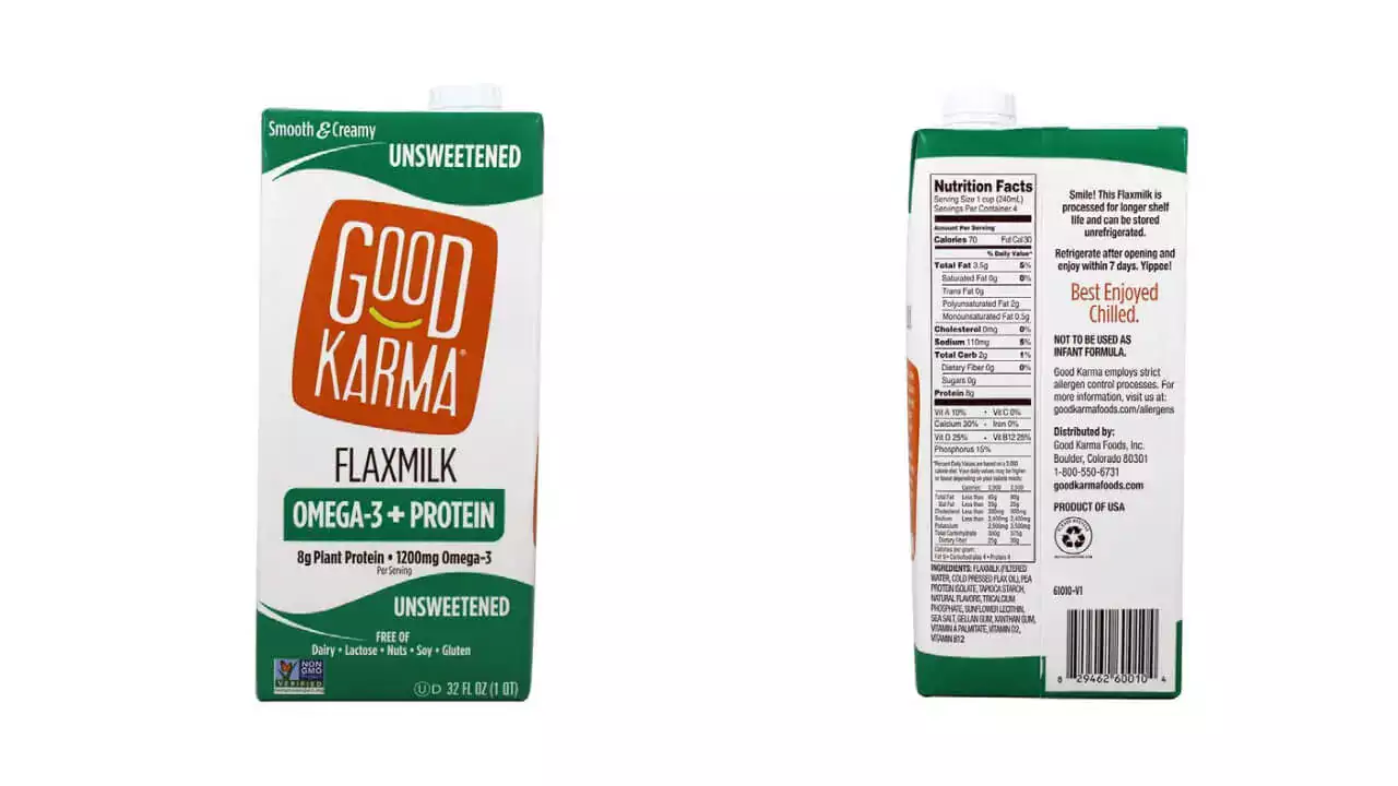 Good Karma - Flax Milk with Omega-3 + Protein Unsweetened
