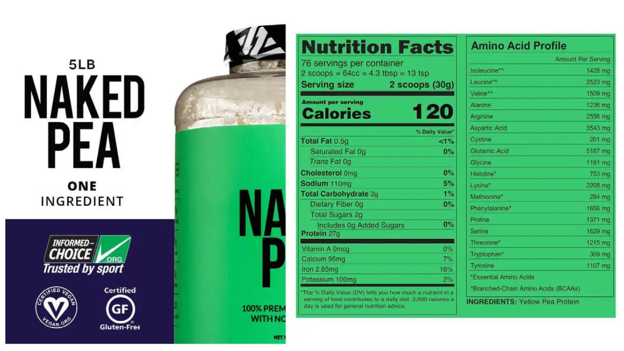 naked pea unflavored pea protein powder