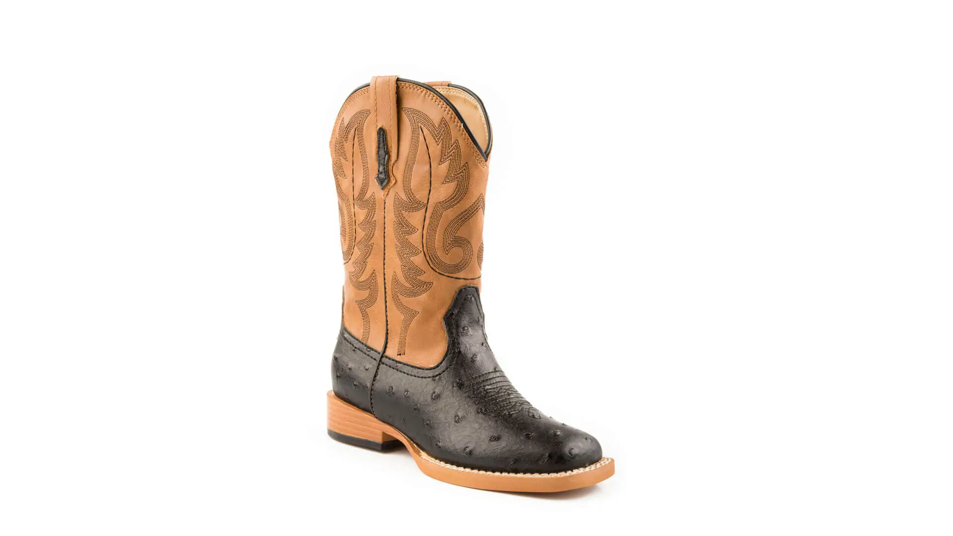 Men's Faux Ostrich Leather Cowboy Boot